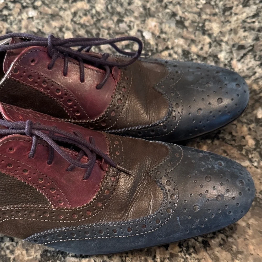 Aldo Men's Classic Brogue Leather Shoes - Black and Brown